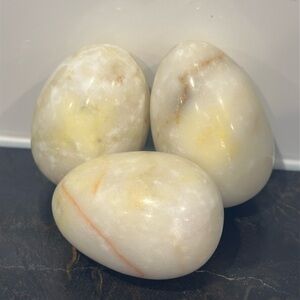 Vintage Alabaster Marble Eggs set of 3